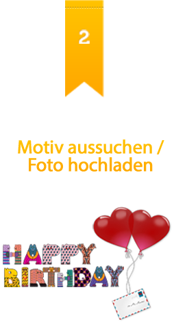 2. Motiv aussuchen oder Foto hochladen